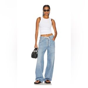 Citizens Of Humanity Brynn Drawstring Trouser jeans in Blue Lace. Size 25